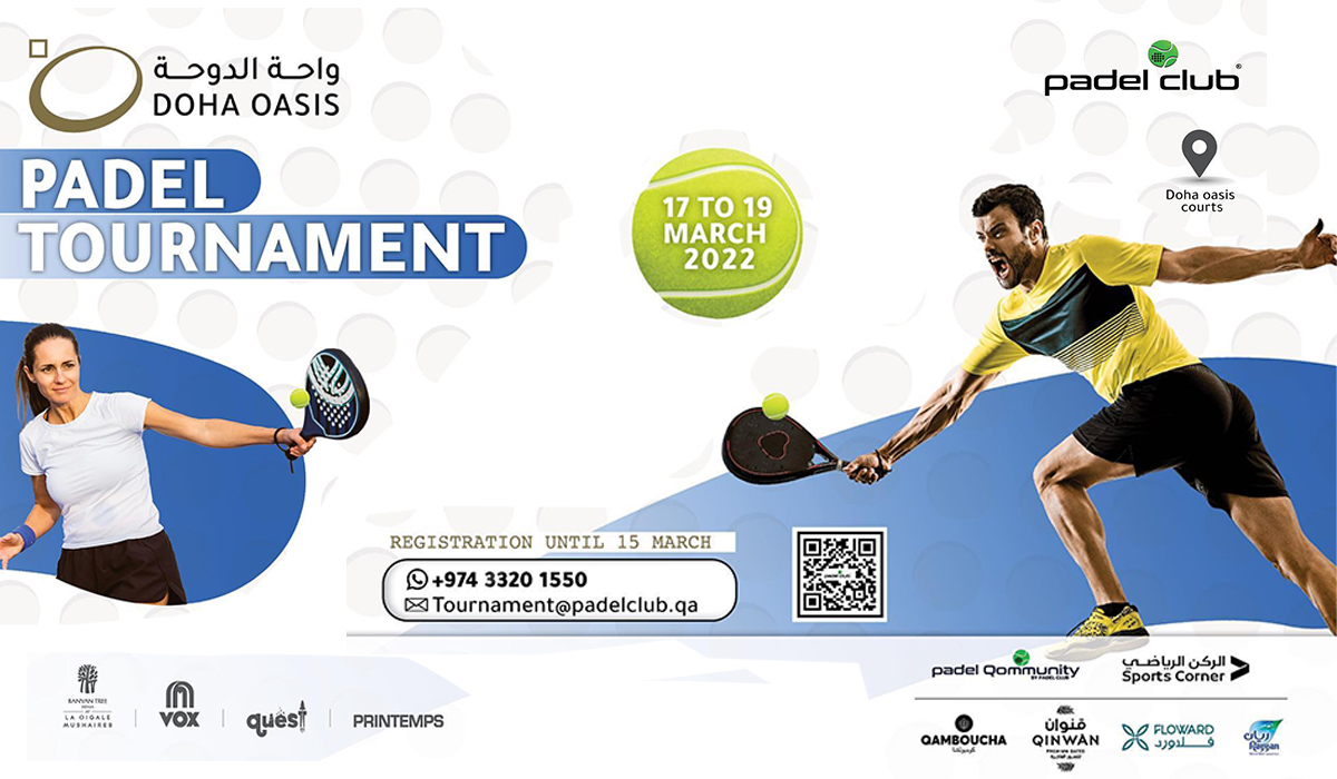 Padel Tournament to Kickstart at Doha Oasis 